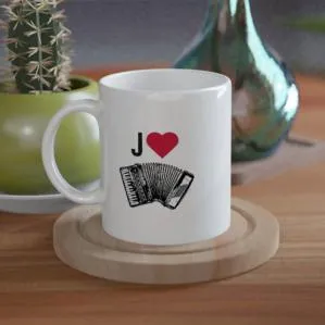 J'aime l'accordéon mug