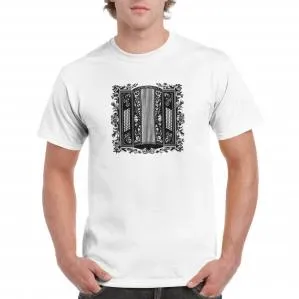 T-shirt with vintage accordion illustration